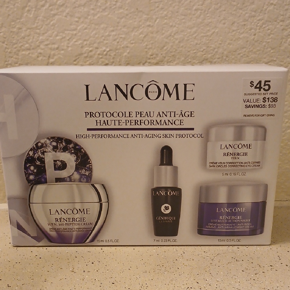 Lancome Skincare Set with Purple and Black Accents